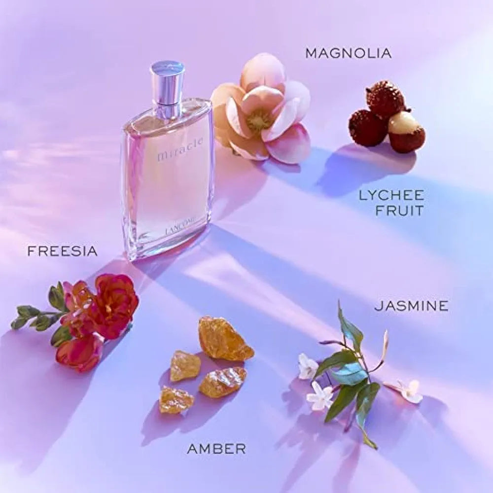 Lancôme Miracle Eau de Parfum - Long Lasting Fragrance with Notes of Magnolia, Ginger & Amber - Spicy & Floral Women's Perfume