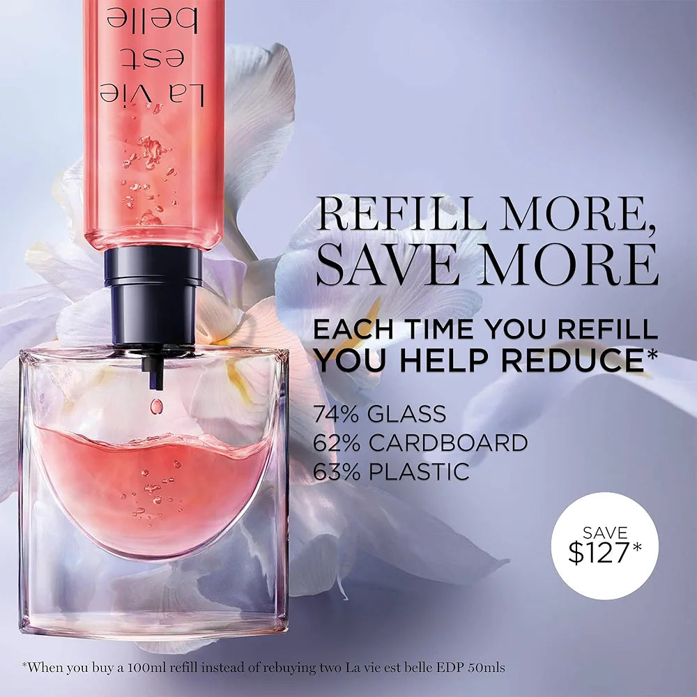 Lancôme La Vie Est Belle Eau de Parfum - Long Lasting Fragrance with Notes of Iris, Earthy Patchouli, Warm Vanilla & Spun Sugar - Floral & Sweet Women's Perfume