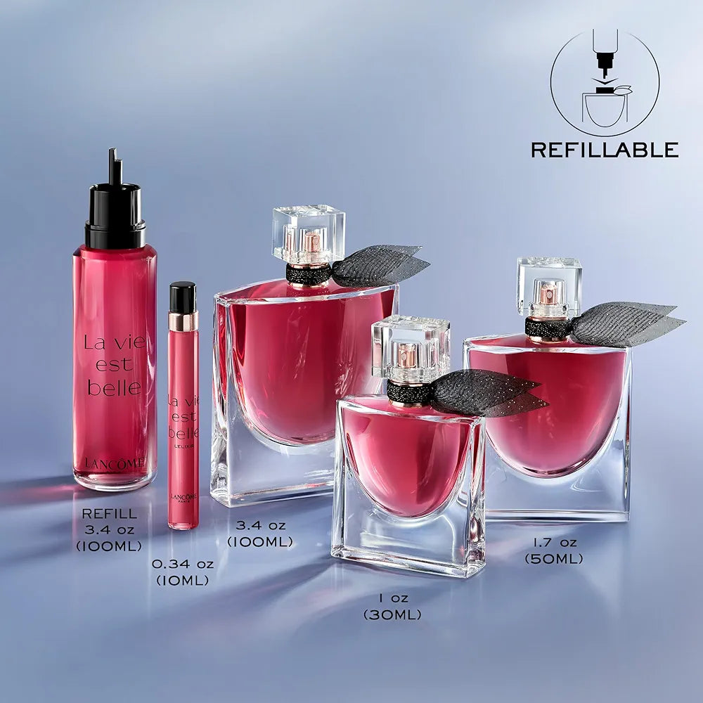 Lancôme La Vie Est Belle L'Elixir Eau de Parfum - Long Lasting Fragrance with Raspberry, Violet & Cocoa Butter - Floral Women's Perfume