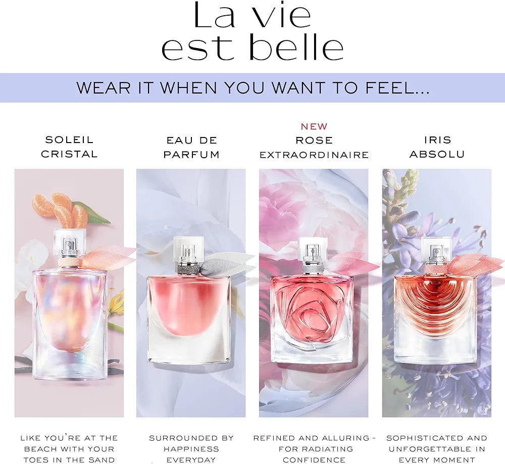Lancôme La Vie Est Belle Eau de Parfum - Long Lasting Fragrance with Notes of Iris, Earthy Patchouli, Warm Vanilla & Spun Sugar - Floral & Sweet Women's Perfume